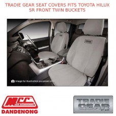 TRADIE GEAR SEAT COVERS FITS TOYOTA HILUX SR FRONT TWIN BUCKETS